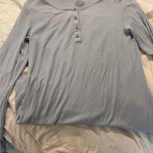 Tommy John Light Blue Long Sleeve Top